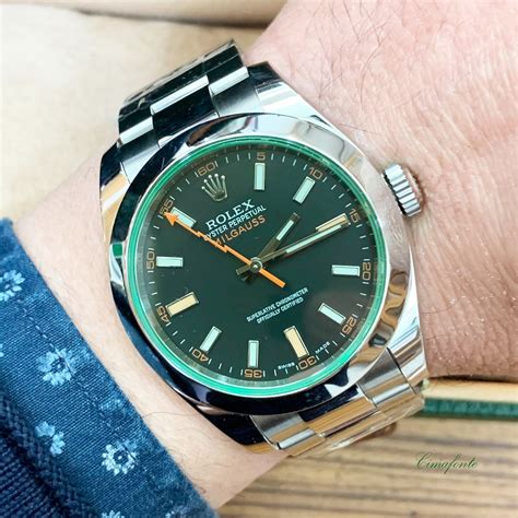 milgauss verde rolex|rolex milgauss price.